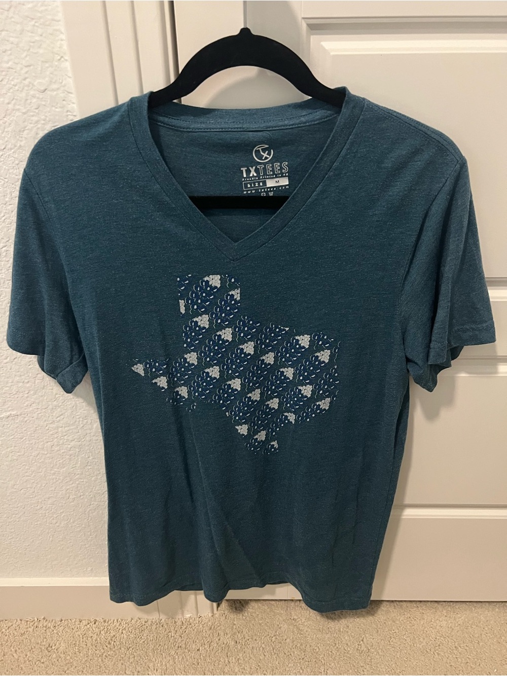 TX Tees Teal V-Neck Texas Graphic Tee